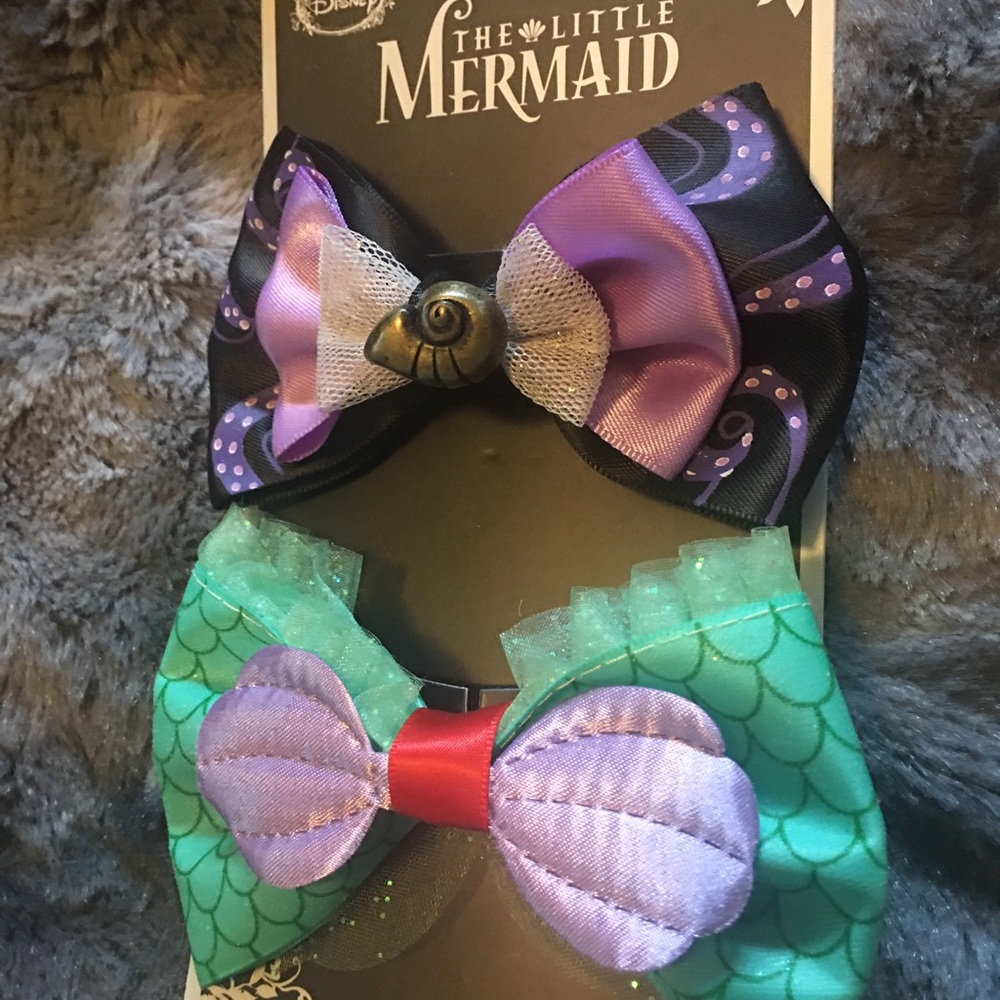 Little Mermaid hair bows